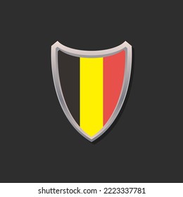 Ilustración de la plantilla de bandera belga