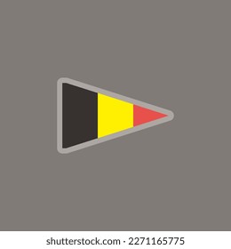 Ilustración de la plantilla de bandera belga