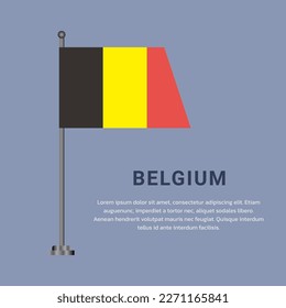Illustration of Belgium flag Template