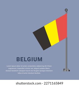 Ilustración de la plantilla de bandera belga