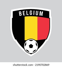 Illustration of Belgium Shield Team Badge for Football Tournament