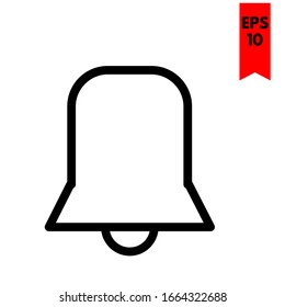ilustración de icono de campana plana