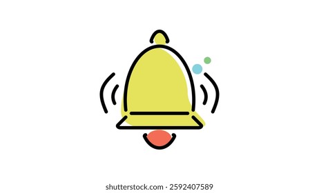 Illustration of a bell on a white background