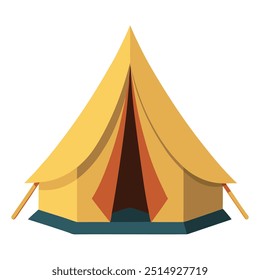 Illustration of Bell tent Isolated on white
