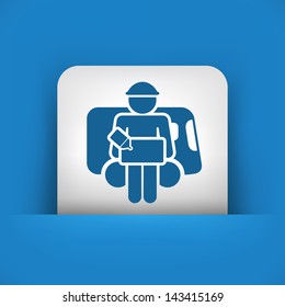 Illustration of bellboy concept icon