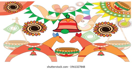 Illustration Of Bengali Happy New Year Pohela Boishakh Bangla Noboborsho Vector Art Design