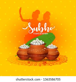Illustration of bengali new year pohela boishakh