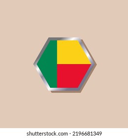 Ilustración de la plantilla de bandera de Benín