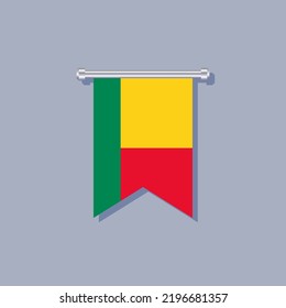 Illustration of Benin flag Template