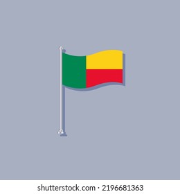 Illustration of Benin flag Template