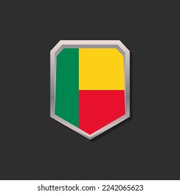Ilustración de la plantilla de bandera de Benín