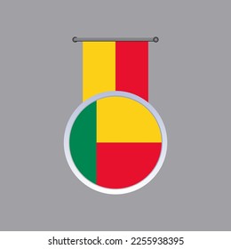 Illustration of Benin flag Template