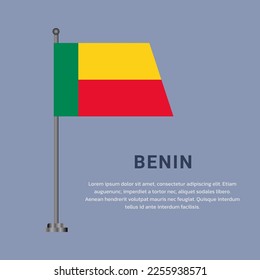 Illustration of Benin flag Template