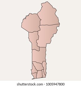 Illustration of the benin map