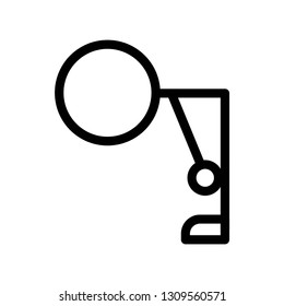 illustration bent over man activity  icon. - vector