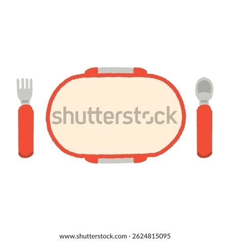 Illustration of bento box with text space