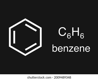 Illustration of benzene molecular structure.