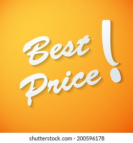 Illustration of Best price paper vector background