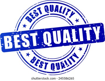 illustration of best quality blue stamp design icon