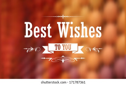 illustration of Best Wishes typography background