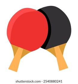 illustration of a bet or racket. A bet is a hitting tool in table tennis. On a white background