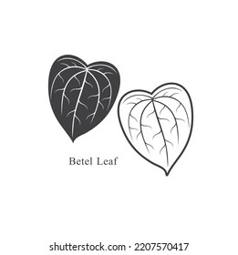 illustration of betel leaf, vector art.