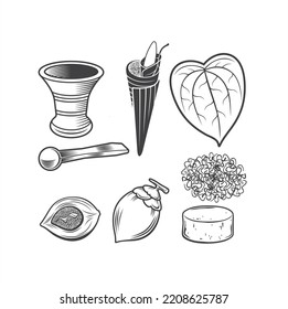 illustration of betel tradition, vector art