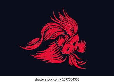 Ilustración de Betta Fish (pescados de combate siameses)