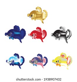 illustration betta fish vector template