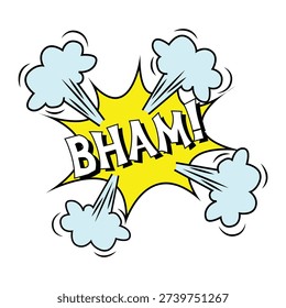The Illustration of Bham Explode Vapor Comic Pop Art