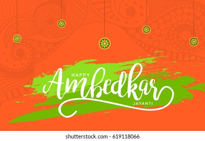 Illustration Of Bhimrao Ambedkar Jayanti Background.