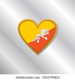 Illustration of Bhutan flag Template