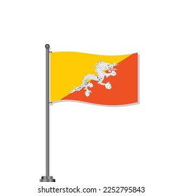 Ilustración de la plantilla de la bandera de Bután