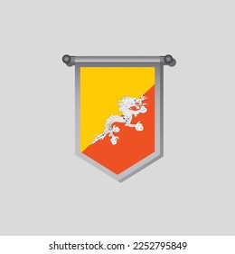 Illustration der Bhutan-Flaggenvorlage