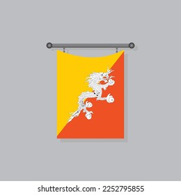 Ilustración de la plantilla de la bandera de Bután