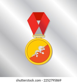 Illustration of Bhutan flag Template