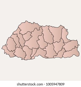 Illustration of the bhutan map