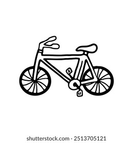 ilustração de uma bicicleta, com linhas limpas e simples