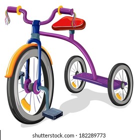 Illustration of a bicycle on a white background
