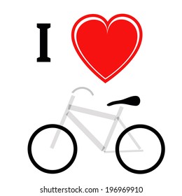  illustration with  bicycle  on a white background for your design