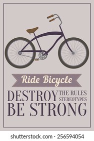 Illustration of bicycle. Poster