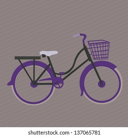 Illustration of Bicycle, Riding on the bicycle, vector illustration