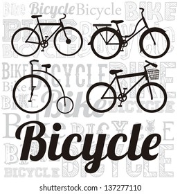 Illustration of Bicycle, Riding on the bicycle, vector illustration