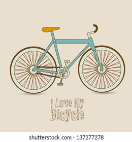 Illustration of Bicycle, Riding on the bicycle, vector illustration
