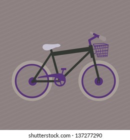 Illustration of Bicycle, Riding on the bicycle, vector illustration