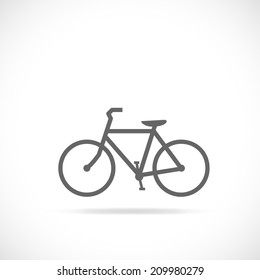 Illustration of a bicycle silhouette isolated on a white background.