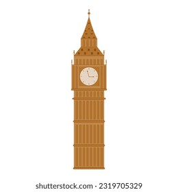 illustration of Big Ben Tower on plain background