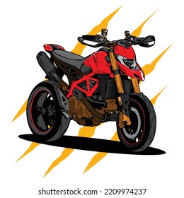 Illustration of a big bike or super bike vector