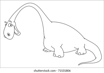 illustration of a big dinosaur outlined