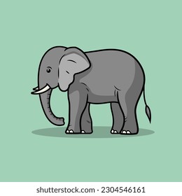 La ilustración de un gran elefante